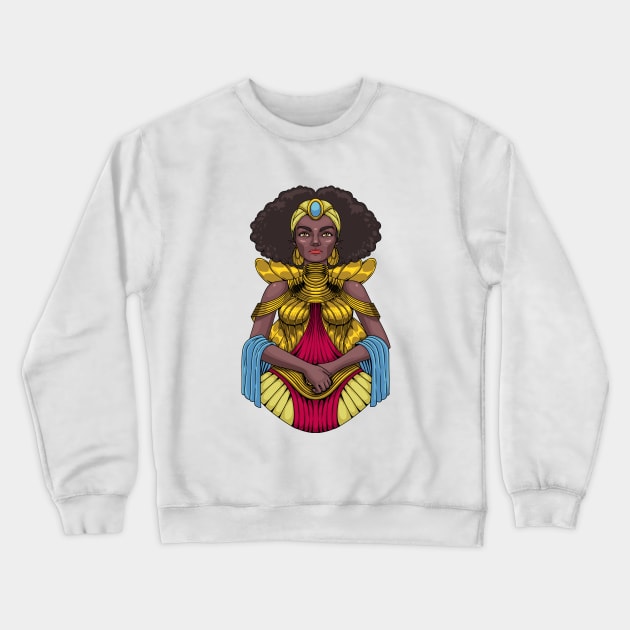 Goddess of the Yoruba religion - Oshun Crewneck Sweatshirt by Modern Medieval Design